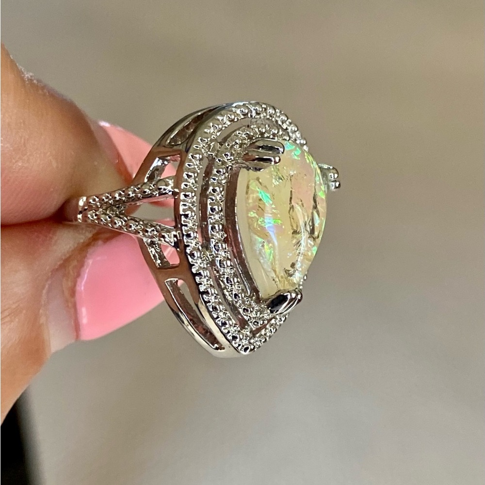 ๐ฅ๐นโค๏ธ Opal gemstone silver ring - Picture 4 of 9